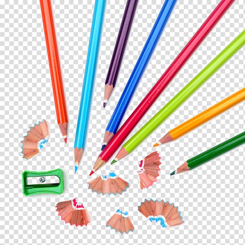 Colored pencil School supplies Pencil Sharpeners, school transparent background PNG clipart