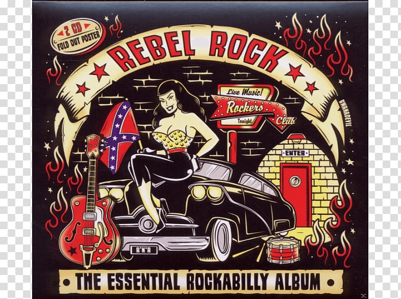 Rockabilly Rebel Album Music, rock transparent background PNG clipart