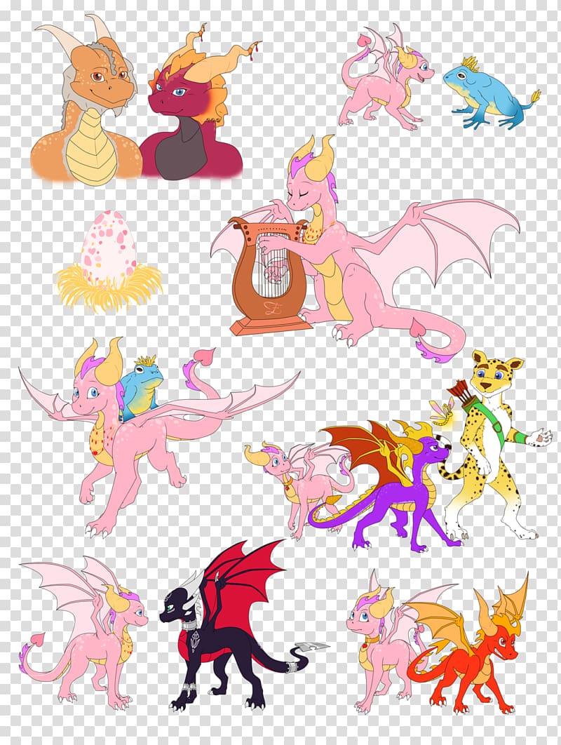 Drawing Digital art Spyro: A Hero\'s Tail , Free The Flame Ember Moon transparent background PNG clipart