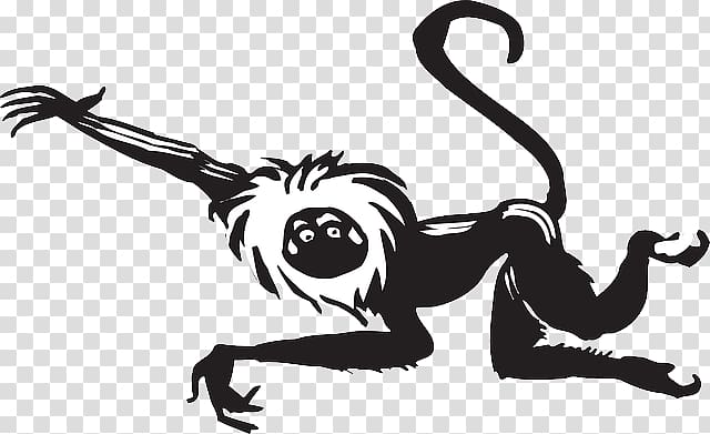 Monkey Black and white , monkey transparent background PNG clipart