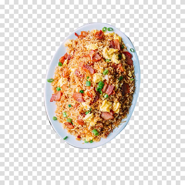 Fried rice Congee Breakfast Ham Nasi goreng, Ham Egg Fried Rice transparent background PNG clipart