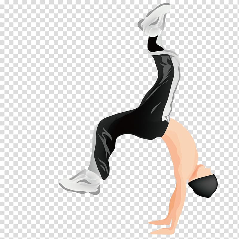 Adobe Illustrator, Handstand street dance man transparent background PNG clipart
