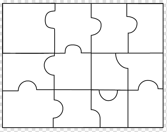 White Line art Black Pattern, 5 Puzzle transparent background PNG clipart