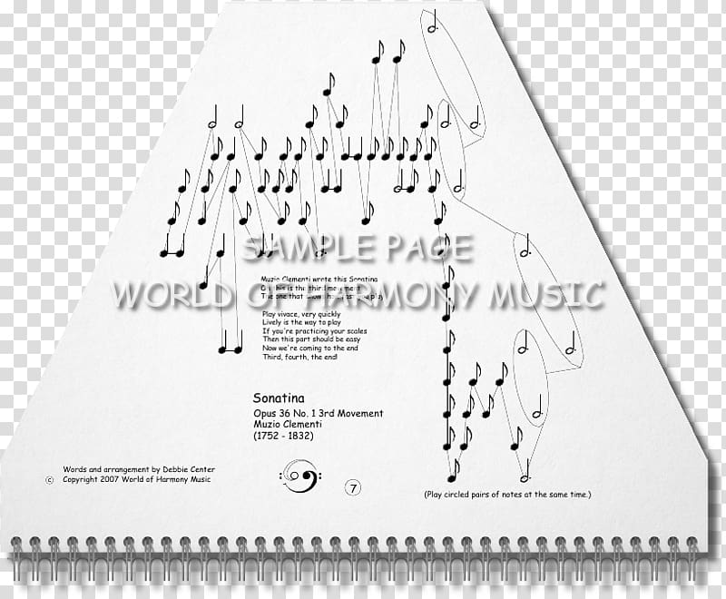 Sheet Music Harp Zither Arrangement, sheet music transparent background PNG clipart