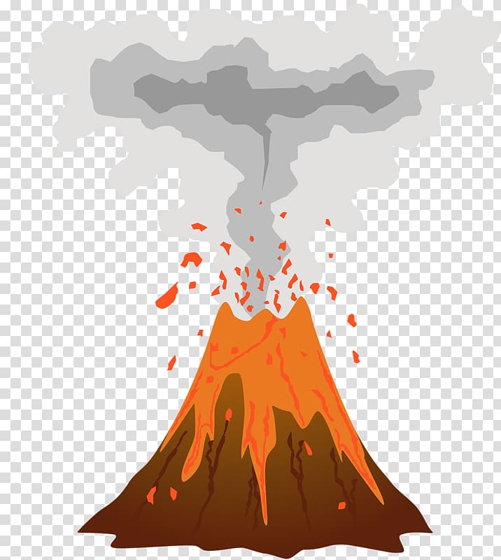 exploding volcano illustration, Mount Etna Volcano Mountain Lava xc9ruption volcanique, Volcano eruption transparent background PNG clipart