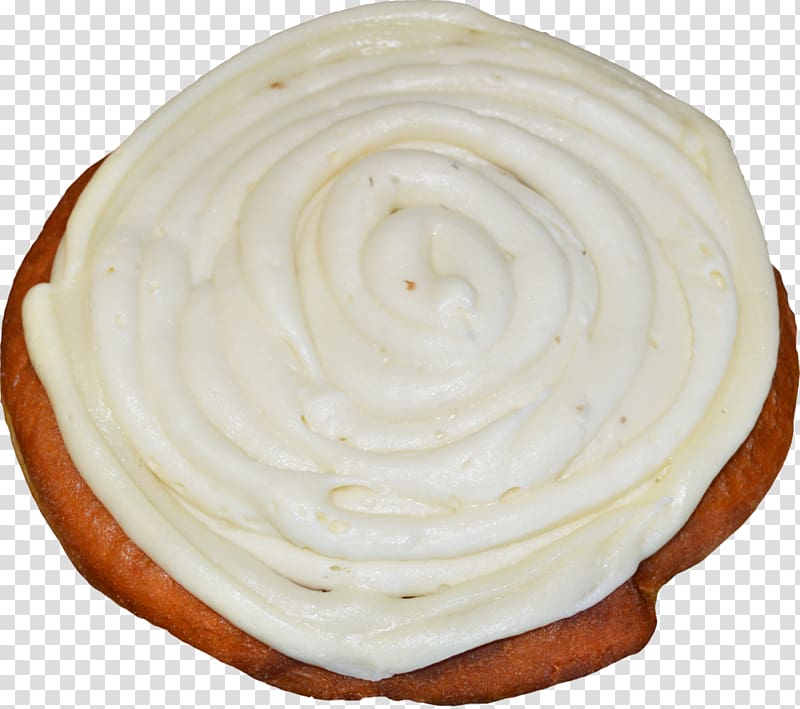 Buttercream Donuts Frosting & Icing Cream cheese, Cinnamon Bun transparent background PNG clipart
