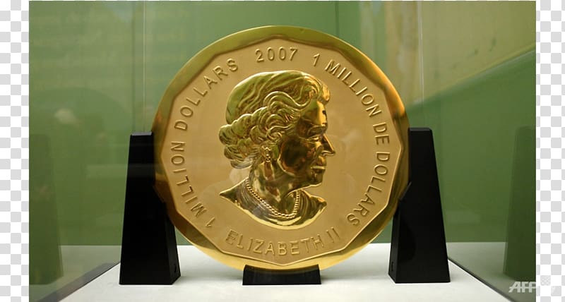 Bode Museum Big Maple Leaf Gold coin Canadian Gold Maple Leaf, gold transparent background PNG clipart