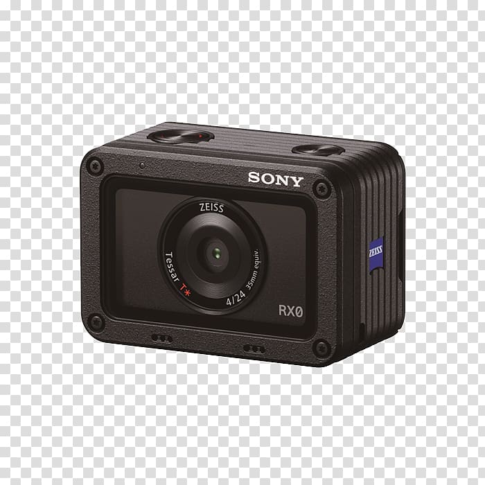 Sony RX0 15.3 MP Ultra HD Action Camera, 4K, Black Point-and-shoot camera Sony Cyber-shot DSC-RX0, dvd recorder with hard drive transparent background PNG clipart