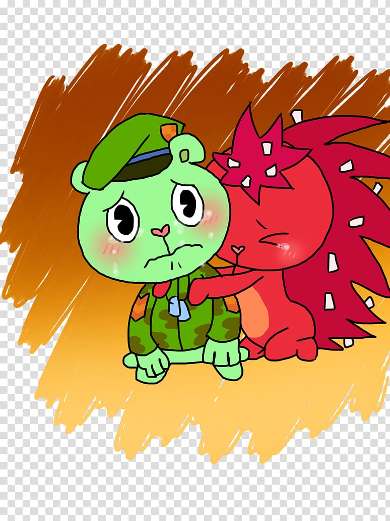 Flippy Lumpy Cuddles Art Without a Hitch, Happy Tree Friends Coloring Pages transparent background PNG clipart