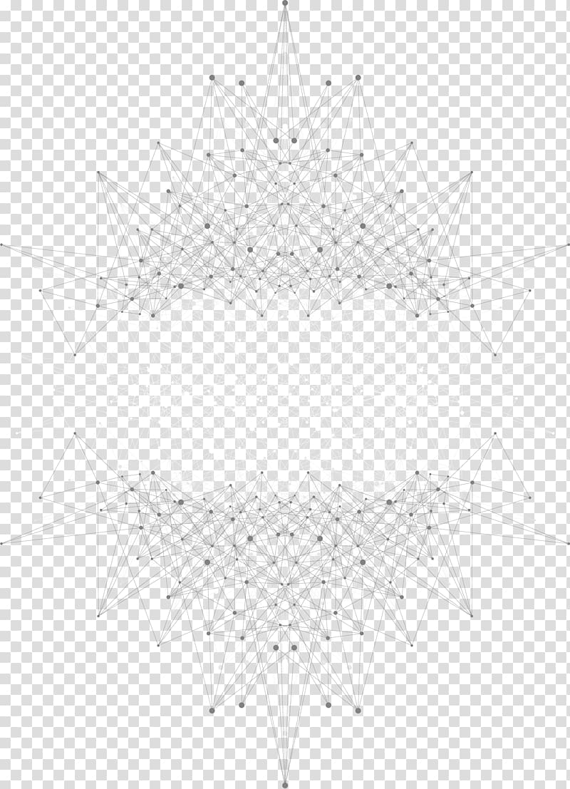gray and white illustration, White Symmetry Black Pattern, Science and Technology blue lines background material transparent background PNG clipart