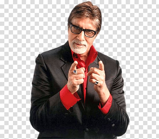 men's black suit jacket, Amitabh Bachchan transparent background PNG clipart