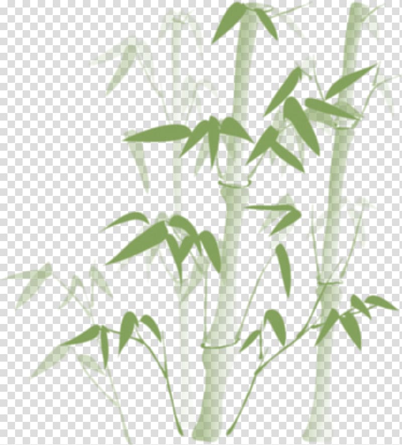 Bamboo Ink wash painting Chinese painting , Green Bamboo transparent background PNG clipart