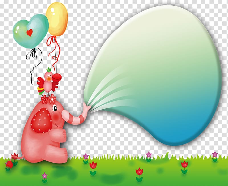 Cartoon Illustration, Creative elephant transparent background PNG clipart