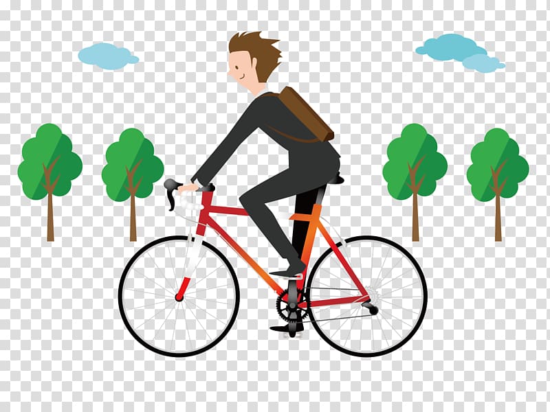 Racing bicycle Cycling Bicycle commuting Segway PT, riding a mountain bike transparent background PNG clipart