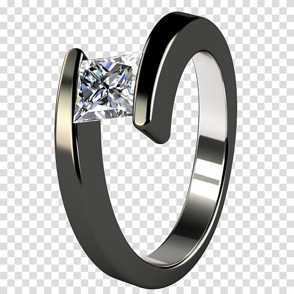 Titanium ring Wedding ring Engagement ring Cubic zirconia, wedding ring transparent background PNG clipart