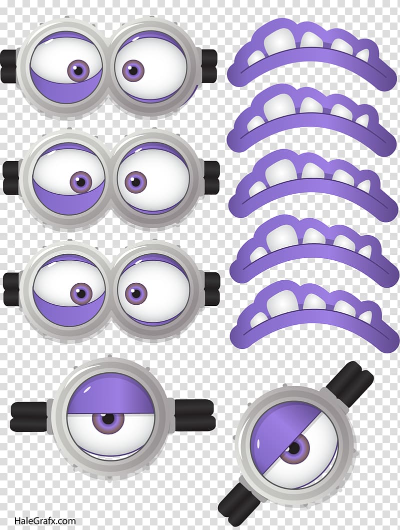 purple eyes and lips illustration, Evil Minion Minions Face Mask Eye, Evil transparent background PNG clipart