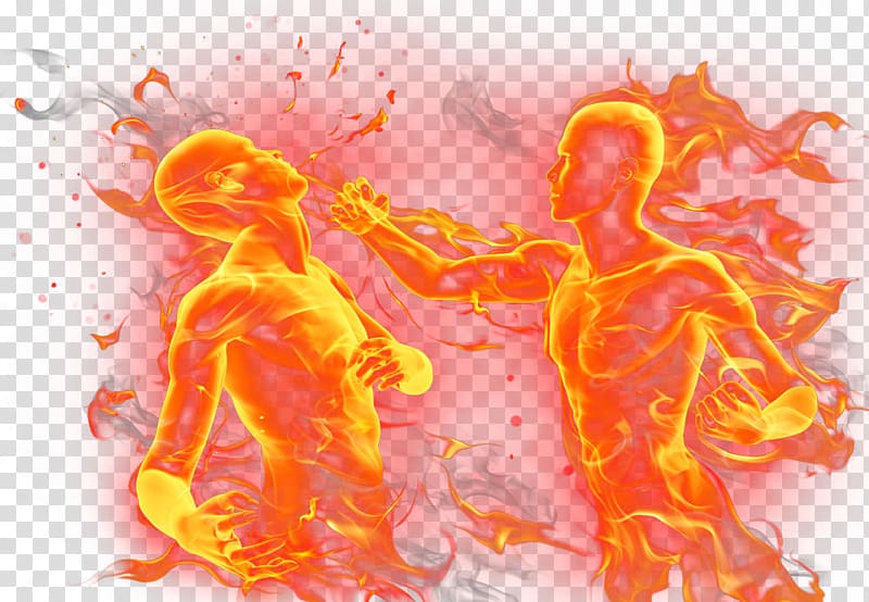 Desktop Yellow Computer Illustration, The golden man sets the flame transparent background PNG clipart