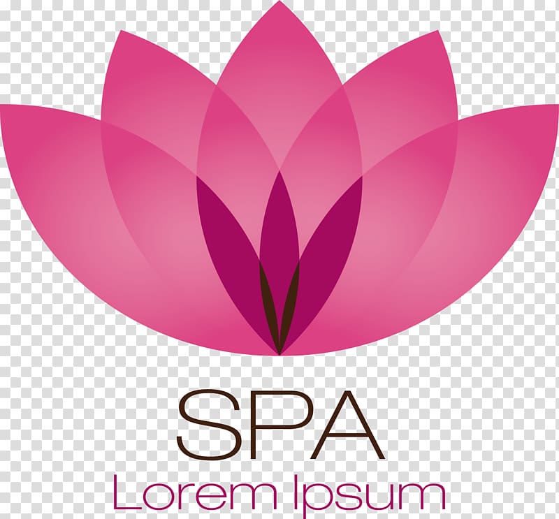 Spa Lorem Ipsum logo, Massage Spa Manicure Hand Pedicure, Decorative spa Lotus logo transparent background PNG clipart