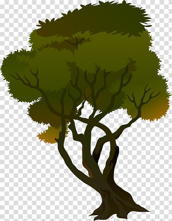 Landscape painting Cartoon Drawing, cartoon tree transparent background PNG clipart