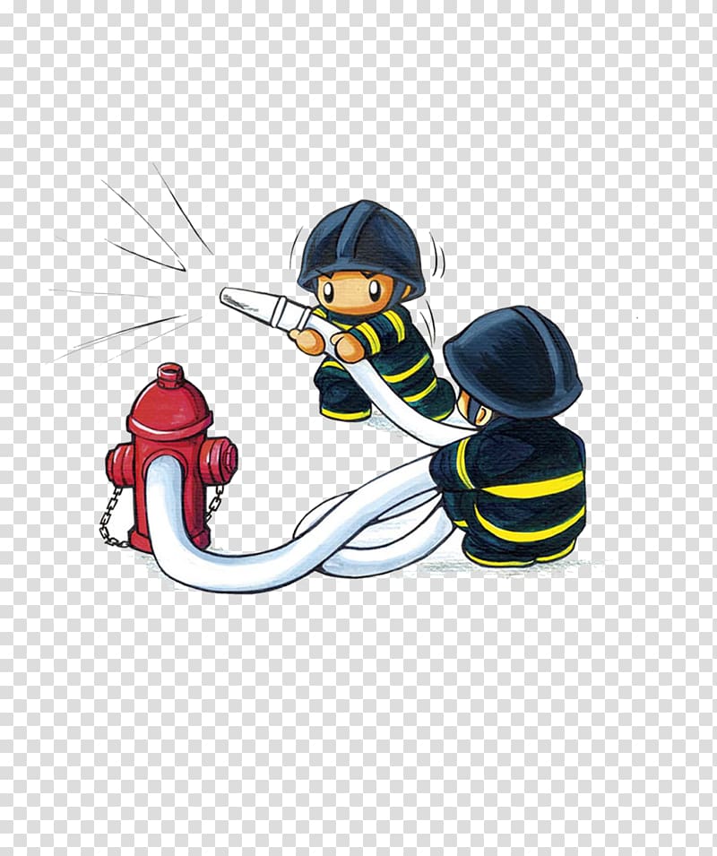 Firefighter Firefighting Cartoon Police officer, Fire police fire transparent background PNG clipart