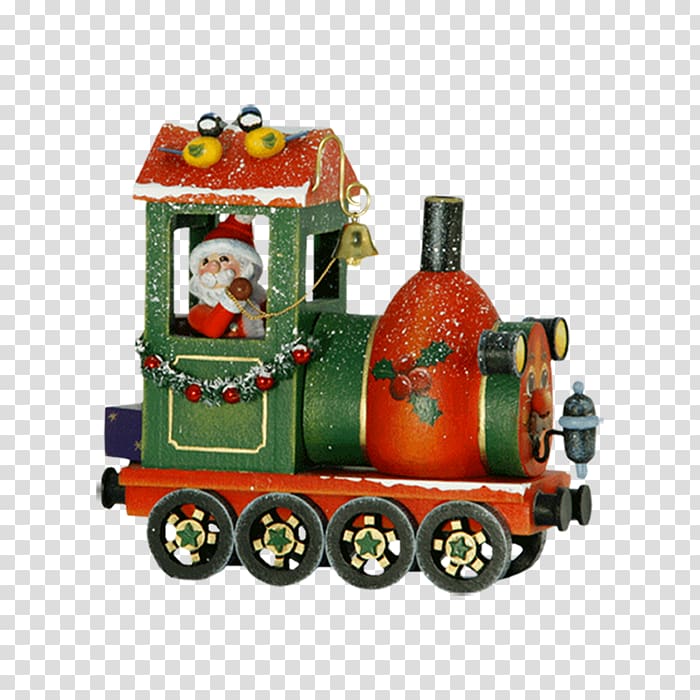 Santa Claus Train Locomotive Christmas Käthe Wohlfahrt, santa claus transparent background PNG clipart