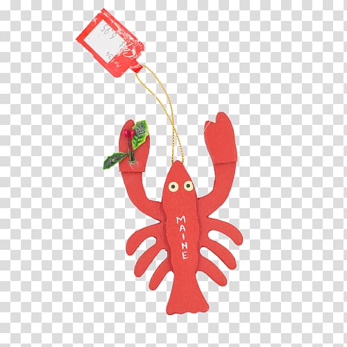 Lobster Christmas ornament Finger puppet, lobster transparent background PNG clipart