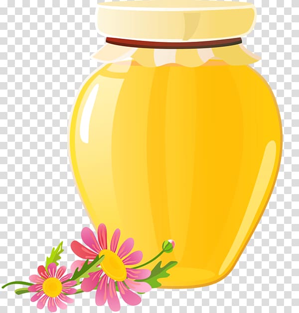 Honey bee Honey bee Honeypot, honey transparent background PNG clipart