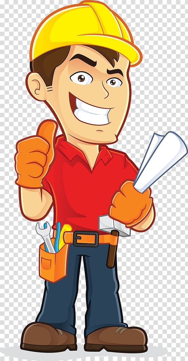 handy man illustration, One Stop Handyman Services Plumbing , cartoon worker transparent background PNG clipart