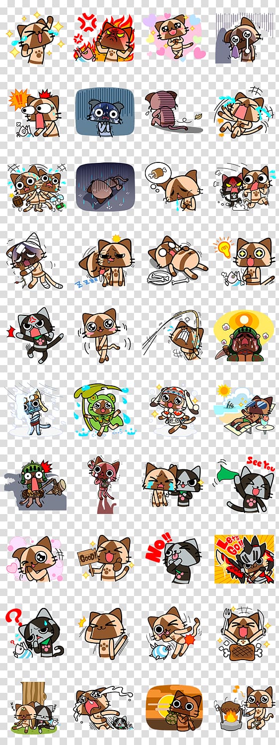 Monster Hunter: World Sticker Decal Felyne, Social Shopping transparent background PNG clipart