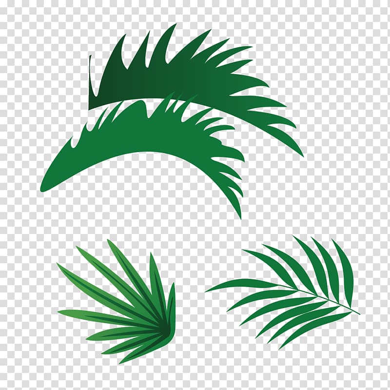 Leaf Paper, Green palm leaves transparent background PNG clipart