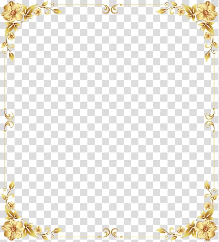 gold border shading transparent background PNG clipart