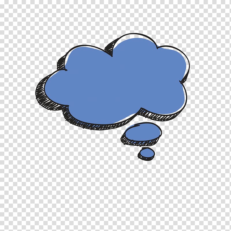 blue clouds dialog transparent background PNG clipart