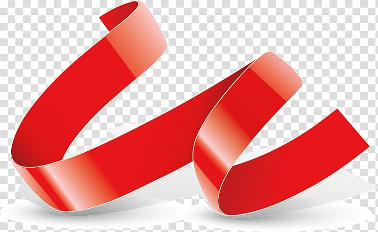 , Red ribbon pattern transparent background PNG clipart