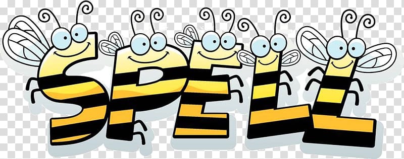 Spelling bee , Cartoon bees transparent background PNG clipart