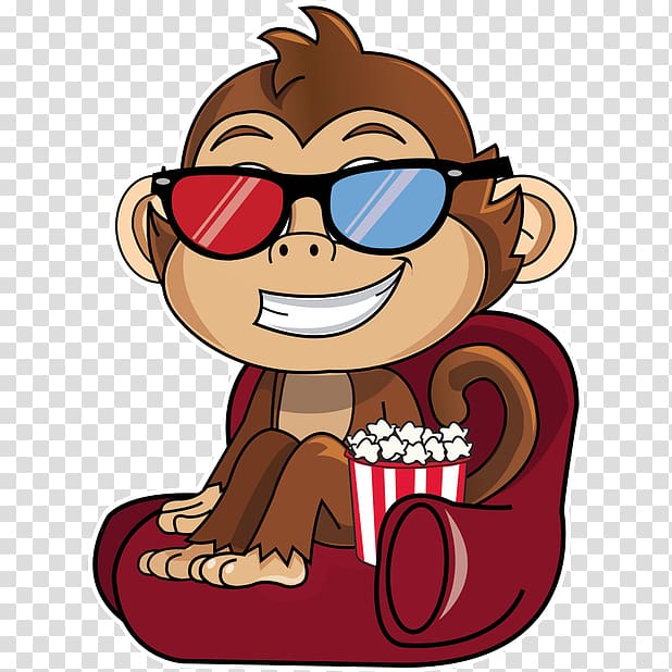 Sticker Glass AppAdvice.com Illustration, cute Monkey transparent background PNG clipart