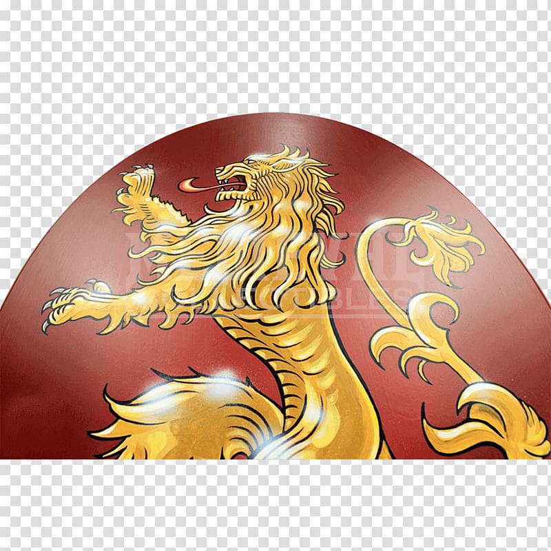 Components of medieval armour Shield Lion War House Lannister, lion shield transparent background PNG clipart