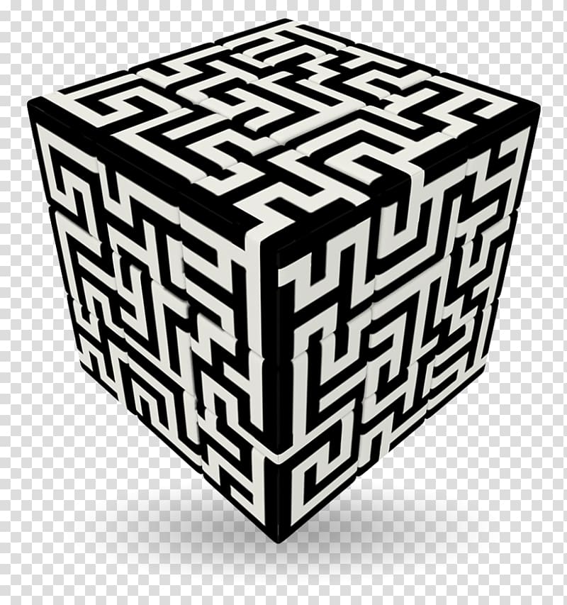 Maze Jigsaw Puzzles V-Cube 7 Rubik\'s Cube, cube transparent background PNG clipart