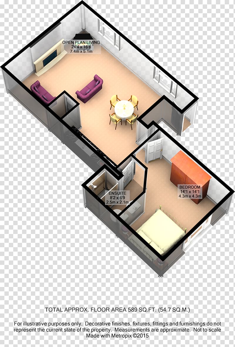 3D floor plan Open plan House, house transparent background PNG clipart