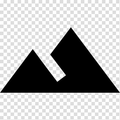 Terrain Mountain range Les Trois Vallées Logo, material design mountains transparent background PNG clipart