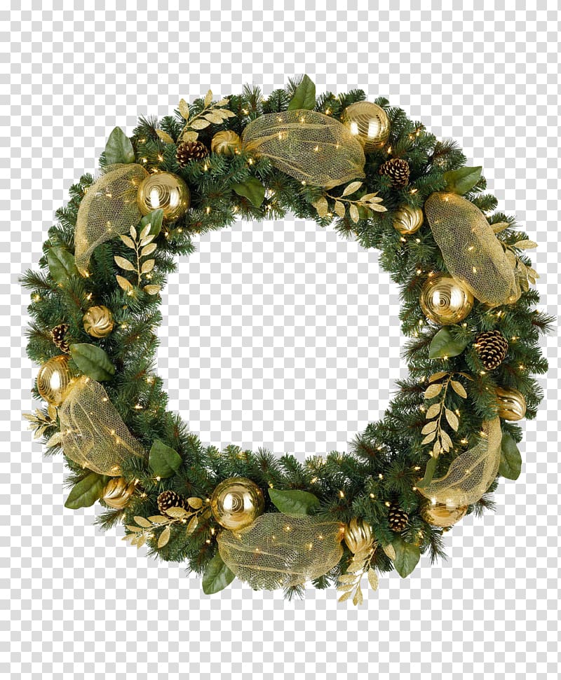 Wreath Artificial Christmas tree Santa Claus, Christmas Wreath HD transparent background PNG clipart