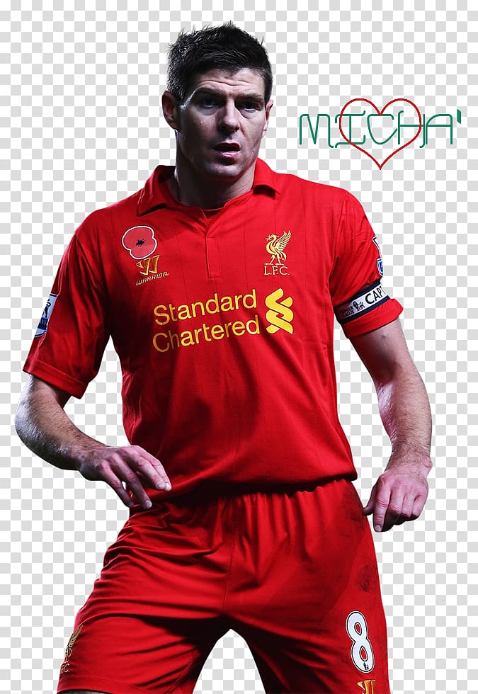 T-shirt Team sport Liverpool F.C. Sleeve, Steven Gerrard transparent background PNG clipart