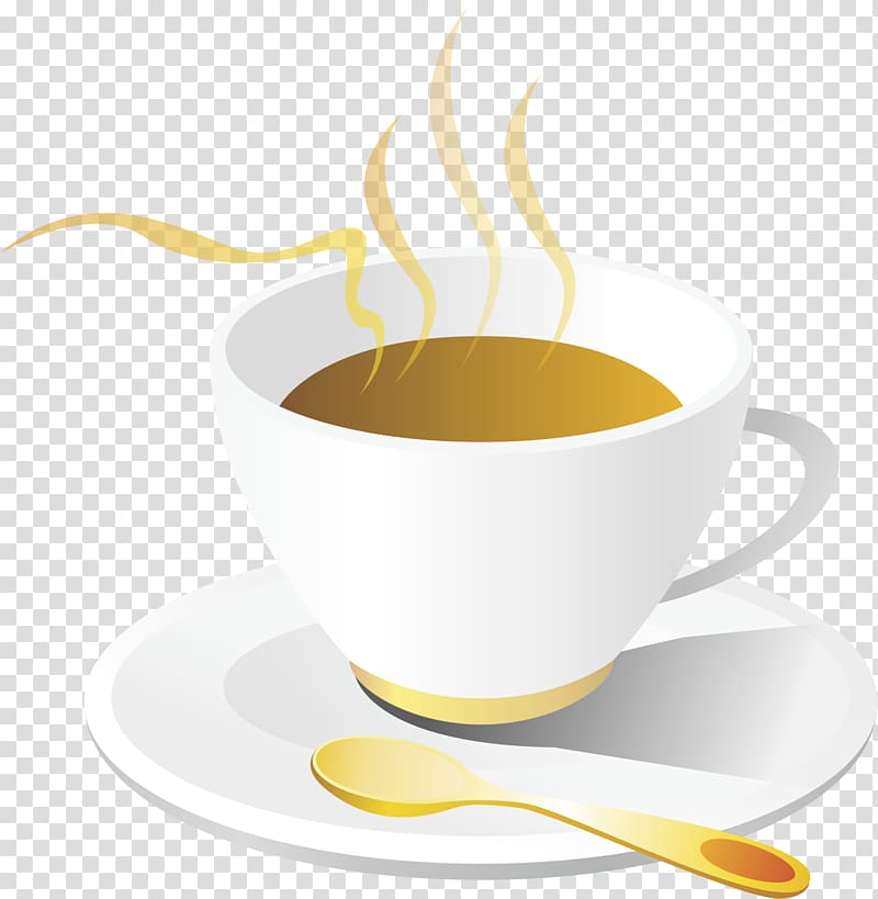 Dandelion coffee Tea Espresso Cappuccino, Milk element transparent background PNG clipart