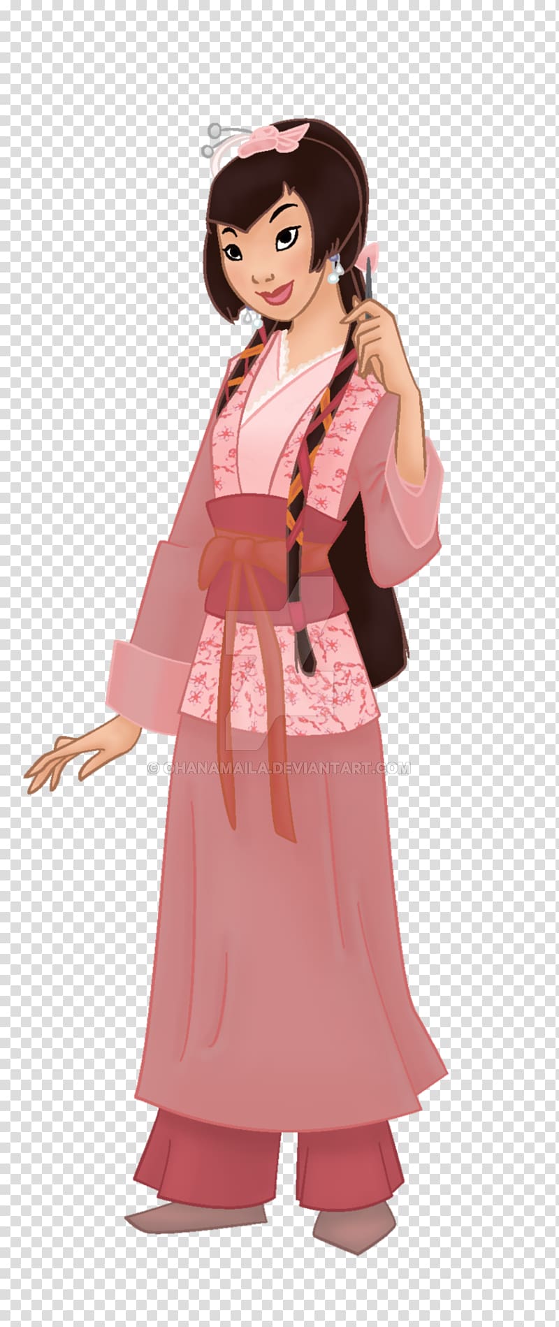 Robe Pink M Costume design, Disney Mulan transparent background PNG clipart
