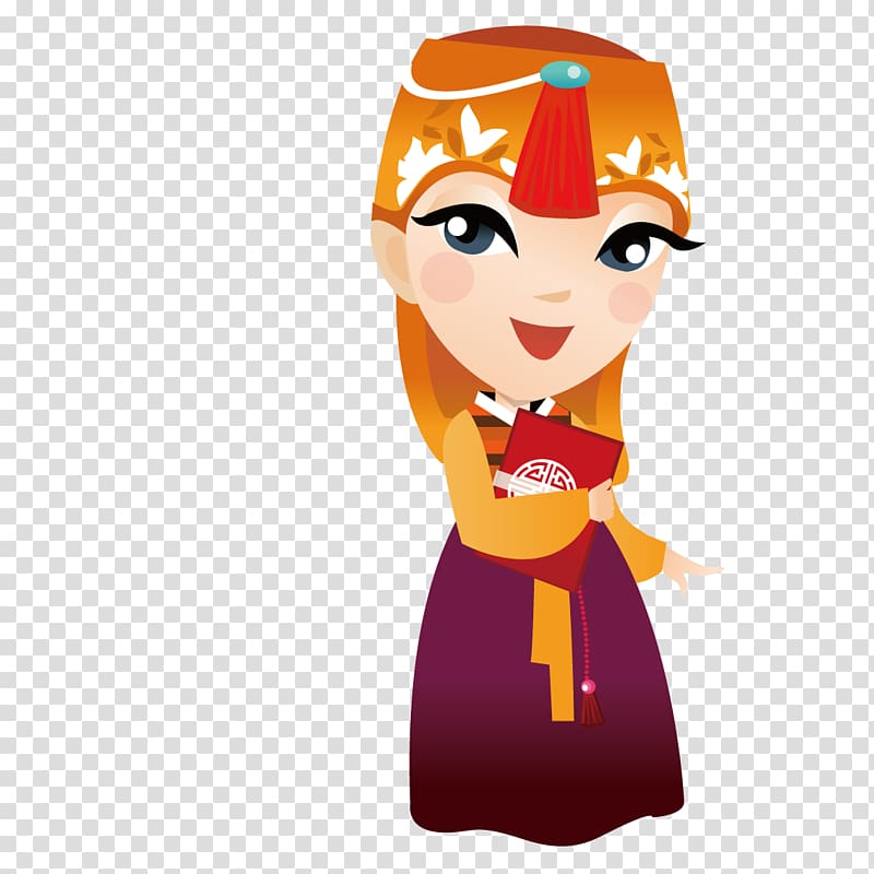 Folk costume , Beautiful women wearing national costumes transparent background PNG clipart