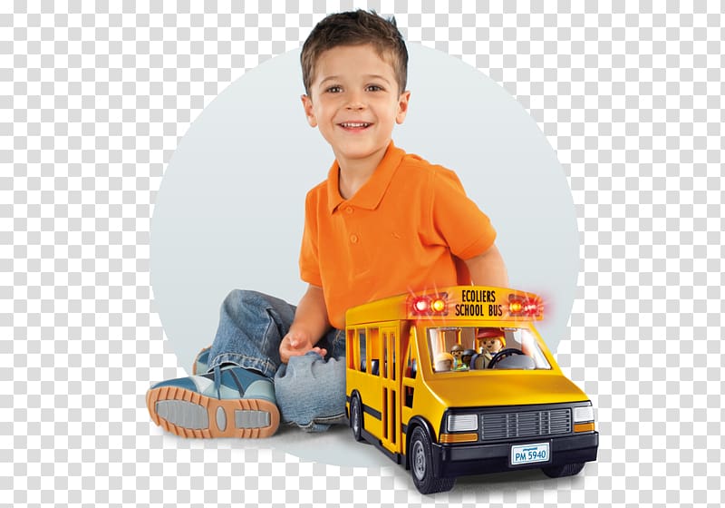 School bus Model car Playmobil Toy, bus transparent background PNG clipart