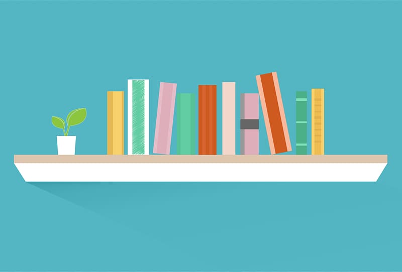 shelf of books clip art