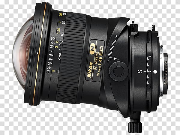 Nikon PC-E Nikkor 24mm f/3.5D ED Perspective control lens Tilt–shift , camera lens transparent background PNG clipart