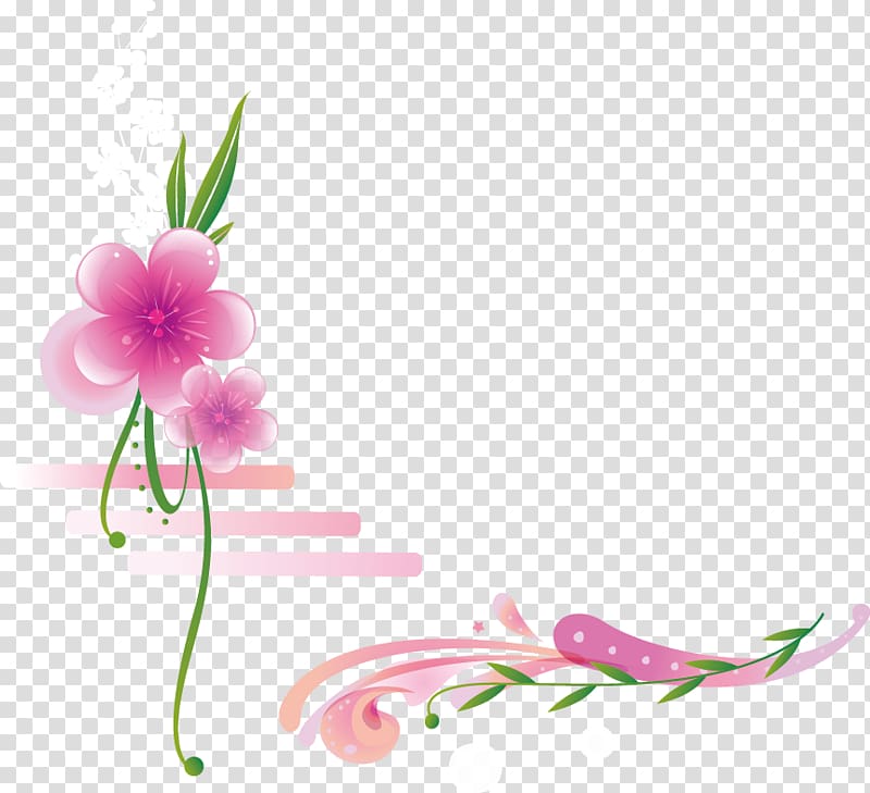 Floral design Flower Leaf, Floral decoration transparent background PNG clipart