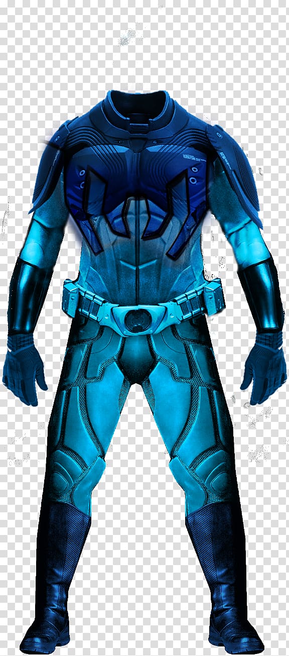 Blue Beetle Batman Ted Kord Superhero Costume, Blue Suit transparent background PNG clipart