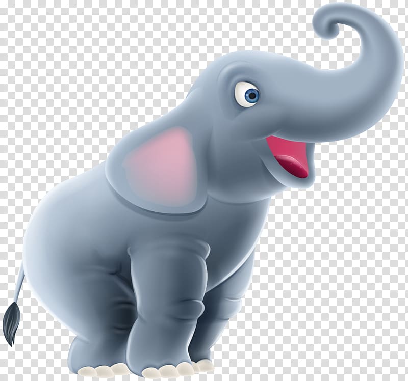 gray elephant , Indian elephant , Cute Elephant Cartoon transparent background PNG clipart